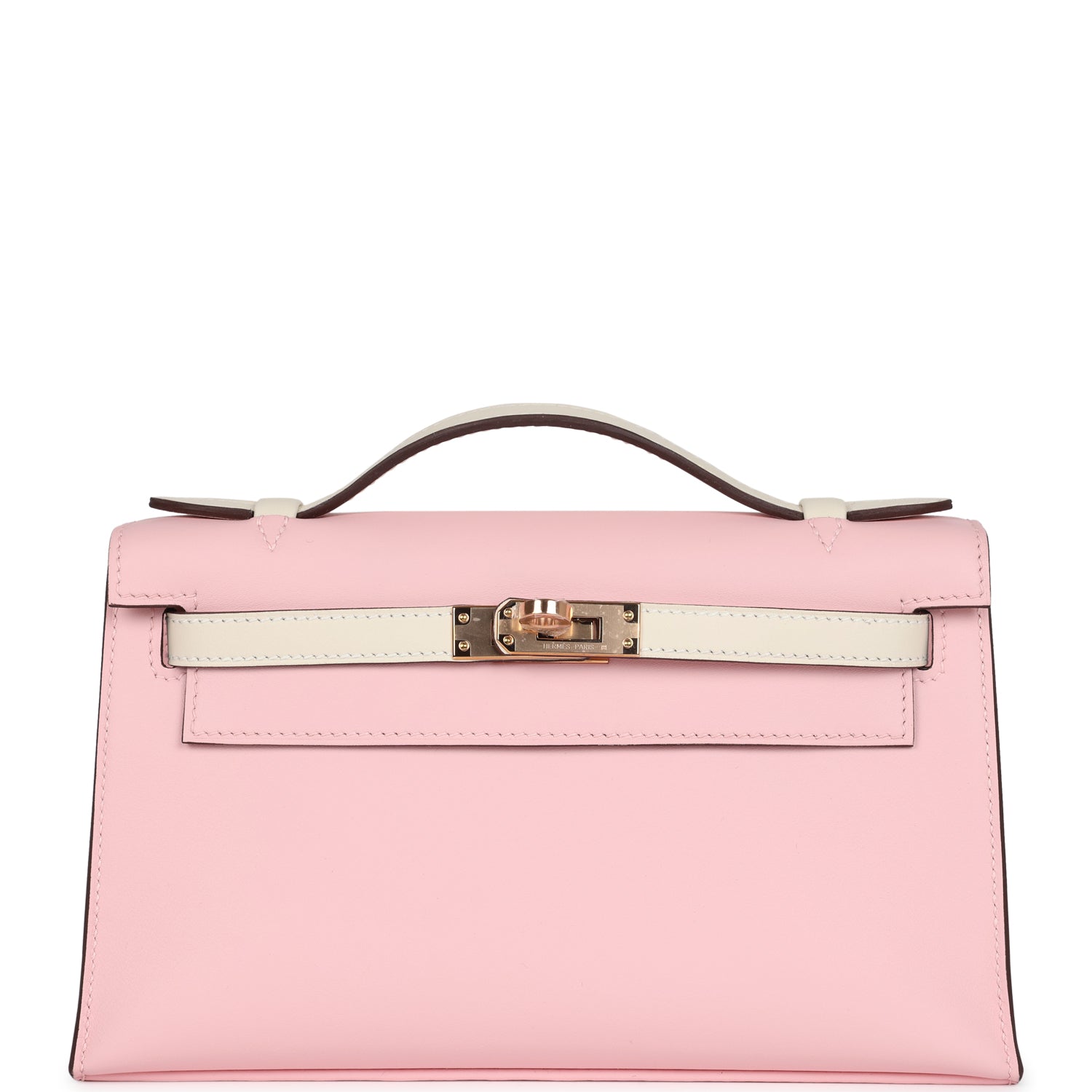Hermes Special Order (HSS) Kelly Pochette Rose Sakura and Nata Swift Rose Gold Hardware